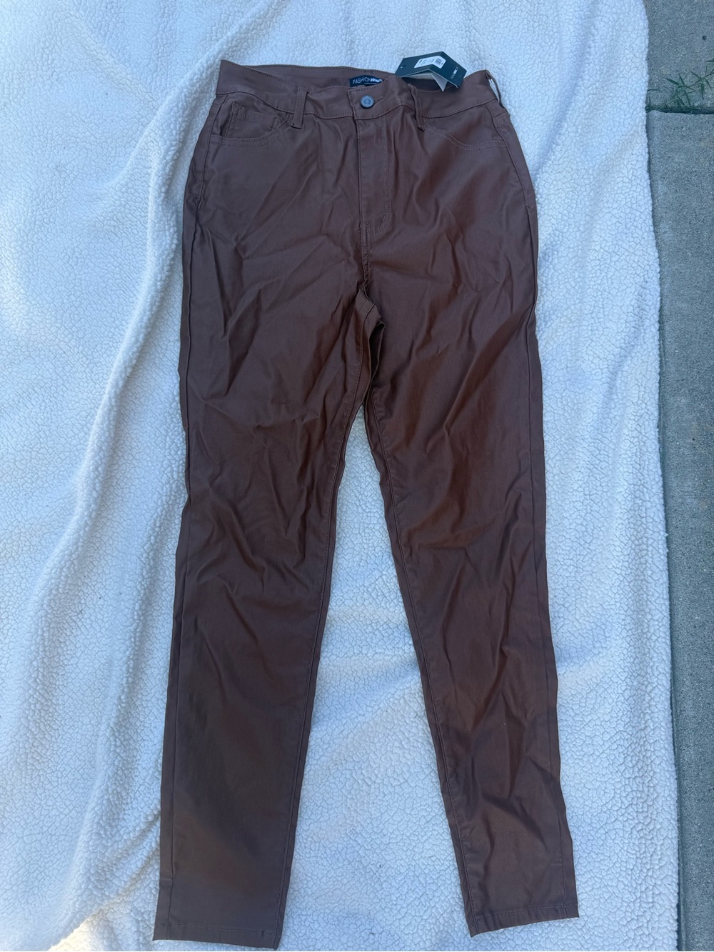 Fashion Nova Brown pleather skinny Pants
